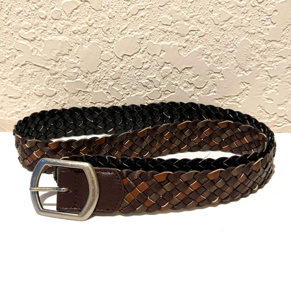 Woven Belt w/Silver Buckle